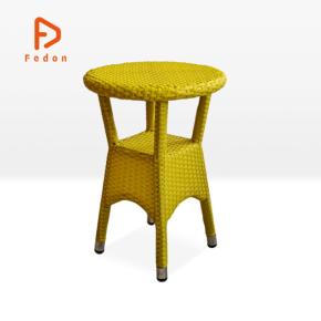 Aluminum Recycled PE Rattan Weaving Table