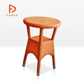 Aluminum Recycled PE Rattan Weaving Table