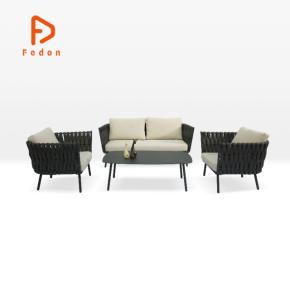 Aluminum Rope Weaving Patio Sofa