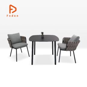 Aluminum Rope Weaving Patio Dining Set