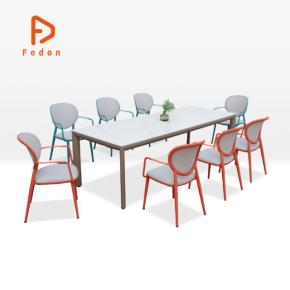 8 Person Fully Aluminum Chair and Table