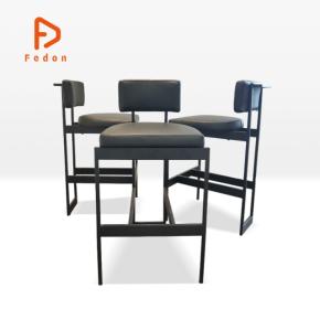 Stainless Steel Leather Seat Bar Stool Outdoor